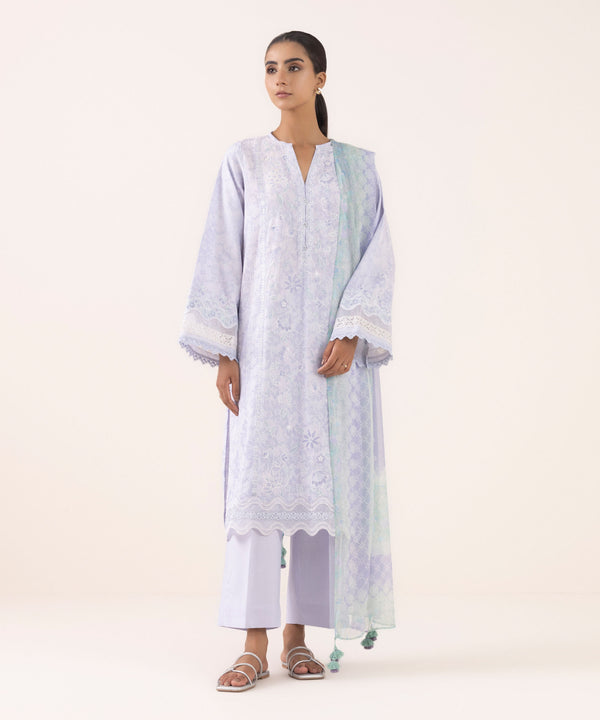 3 Piece - Embroidered Jacquard Suit U3PEJQ25V621