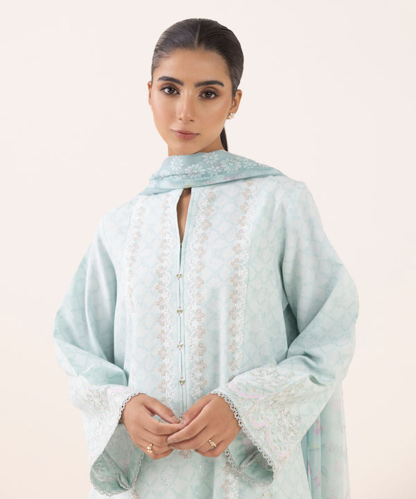 3 Piece - Embroidered Jacquard Suit U3PEJQ25V622