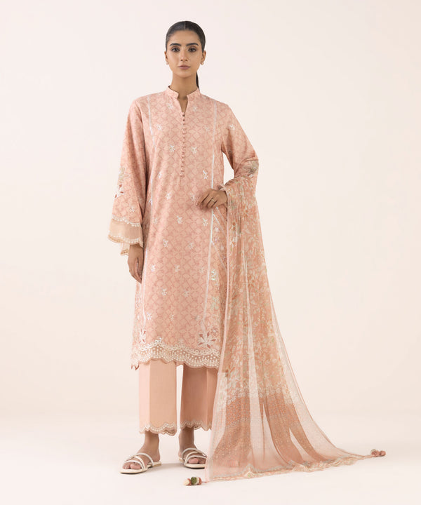 3 Piece - Embroidered Jacquard Suit U3PEJQ25V623