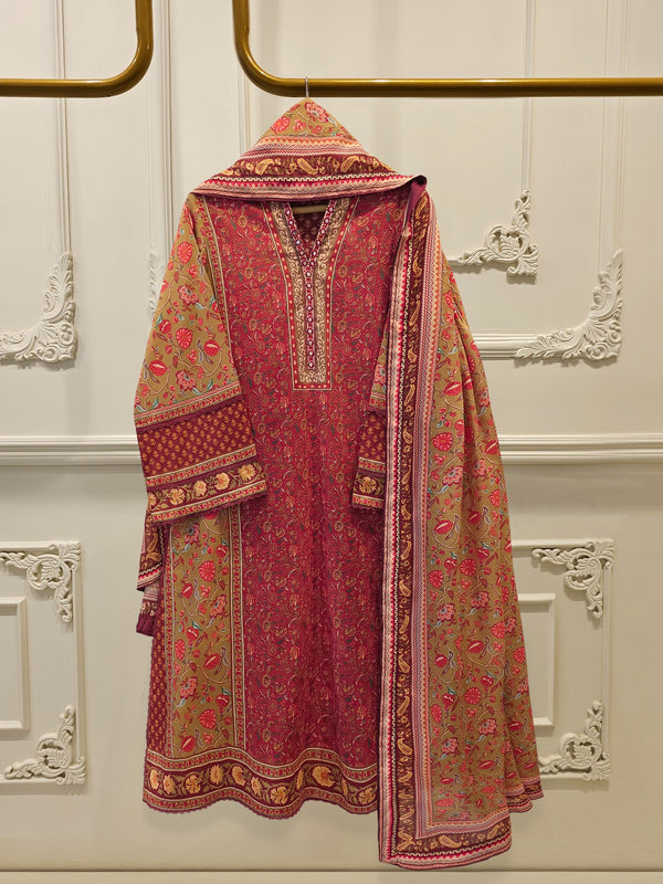 3 Piece - Digital Printed Lawn Suit S112092