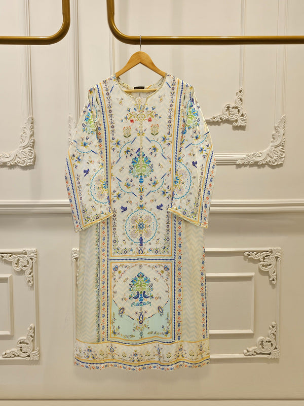 2 Piece - Pure Embroidered Charmeuse Silk Suit S112119