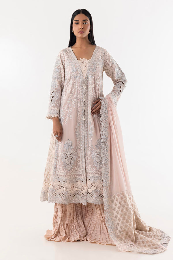 Stitched Georgette Embroidered Shirt + Plazo + Dupatta (PS25EXE709P3)