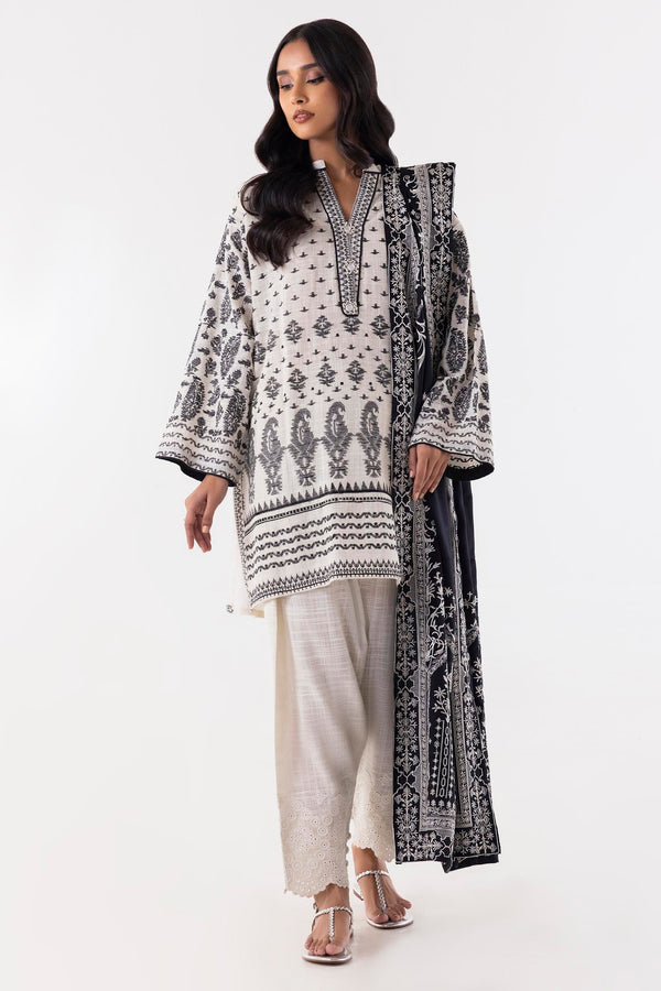 Stitched Beige Embroidered Shirt (FW24SGE570)