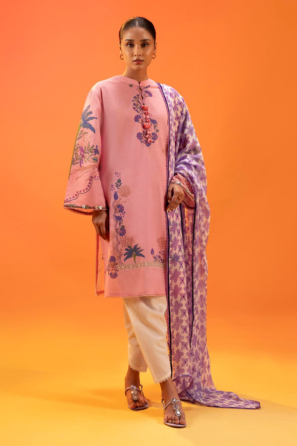 Unstitched Lawn 2 Piece Suit (H252-001B-2I)