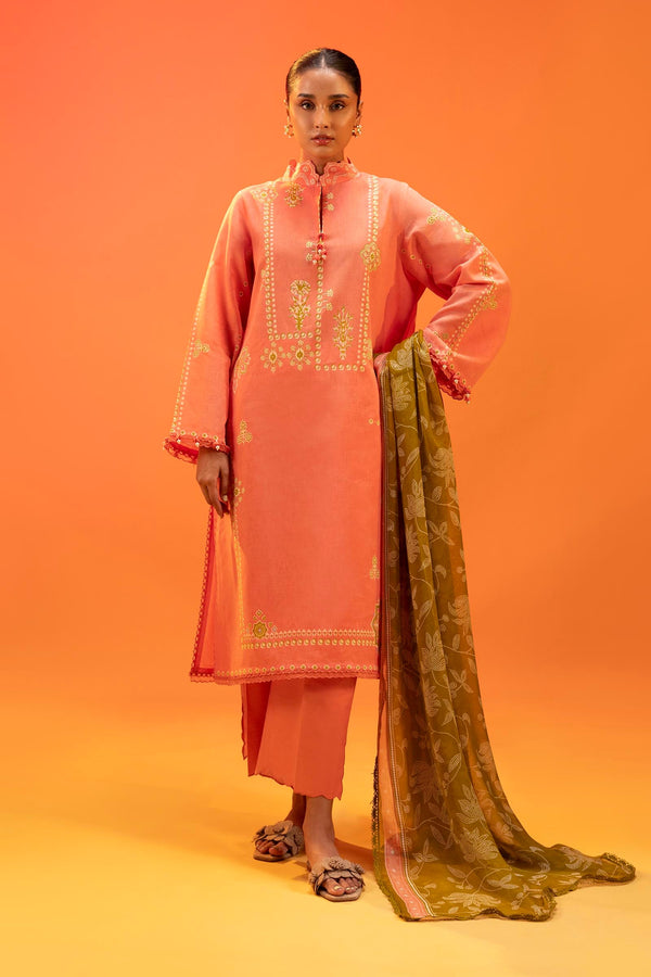 Unstitched Lawn 3 Piece Suit (H252-003A-3CI)
