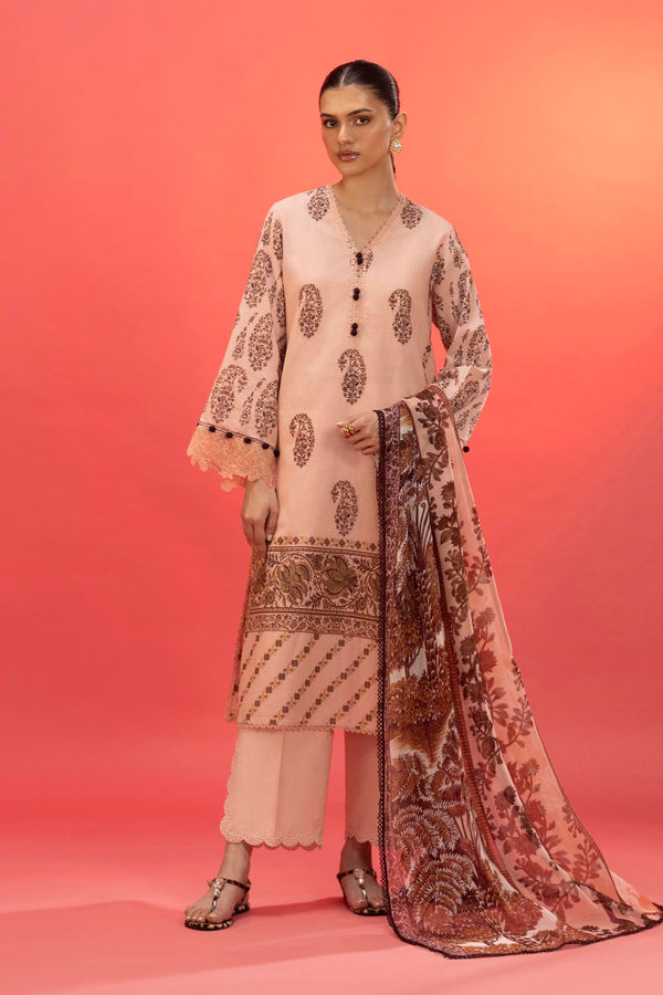 Unstitched Lawn 3 Piece Suit (H252-005B-3CI)