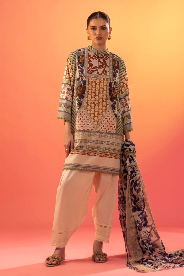 Unstitched Lawn 3 Piece Suit (H252-006A-2AI)