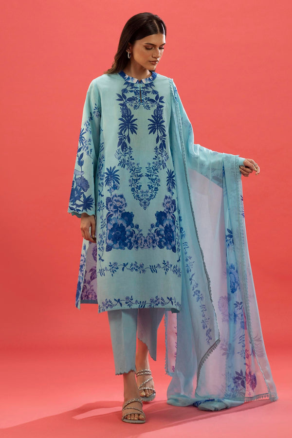 Unstitched Lawn 3 Piece Suit (H252-007A-3AI)