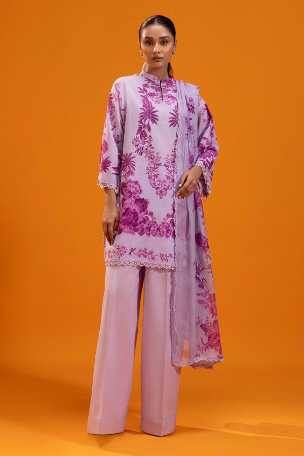 Unstitched Lawn 3 Piece Suit (H252-007B-3AI)