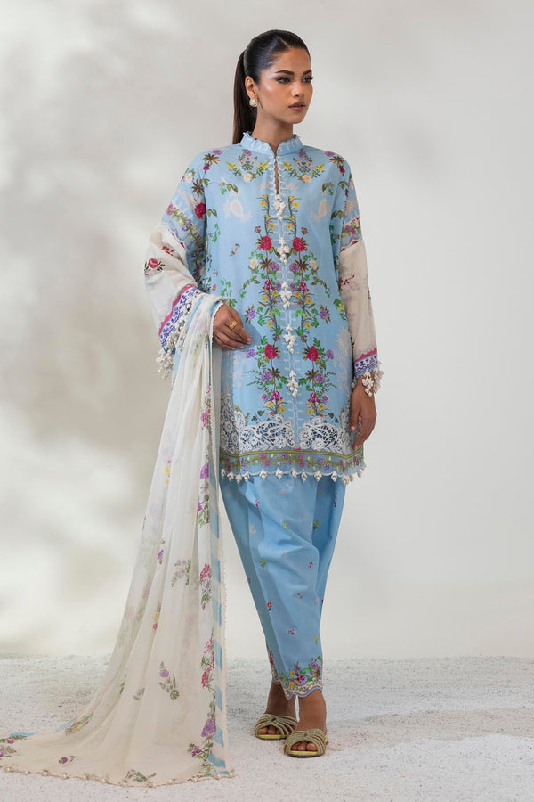 Unstitched Lawn 3 Piece Suit (M252-003B-CI)