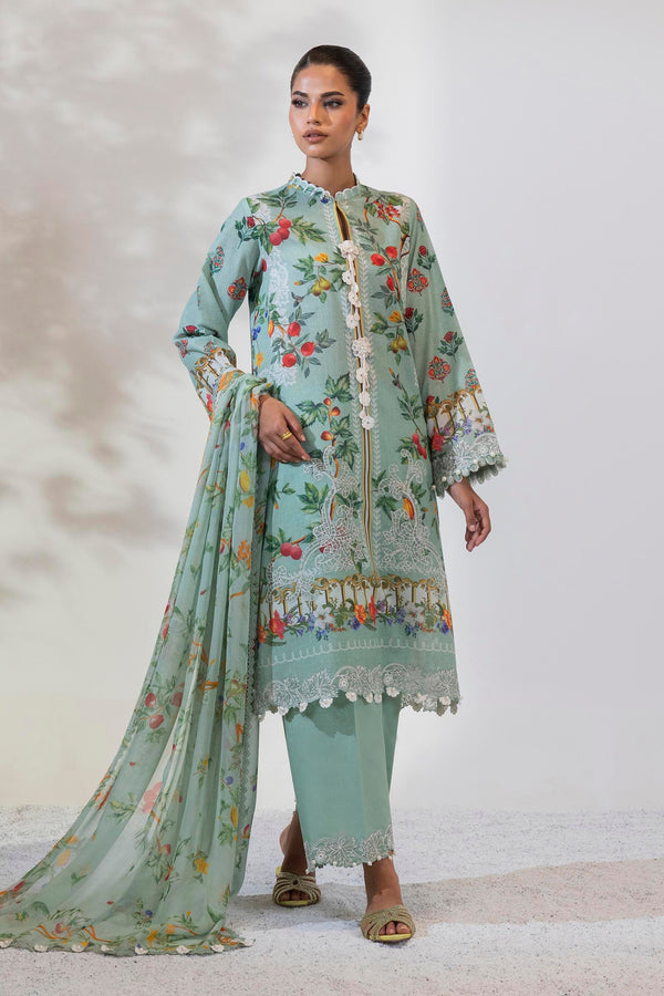 Unstitched Lawn 3 Piece Suit (M252-004B-CI)