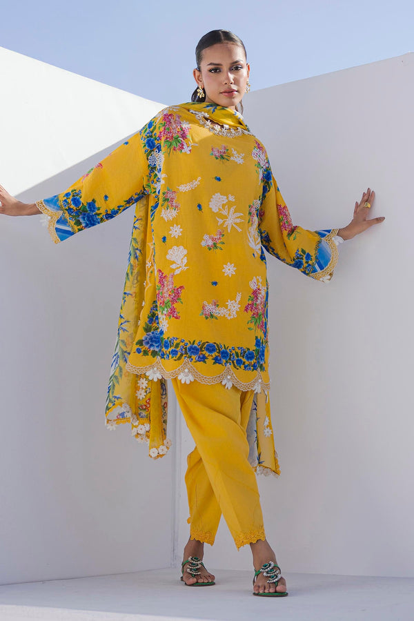 Unstitched Lawn 3 Piece Suit (M252-005B-CI)