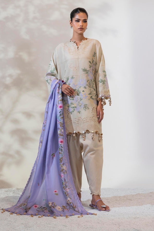 Unstitched Lawn 3 Piece Suit (M252-012A-CT)