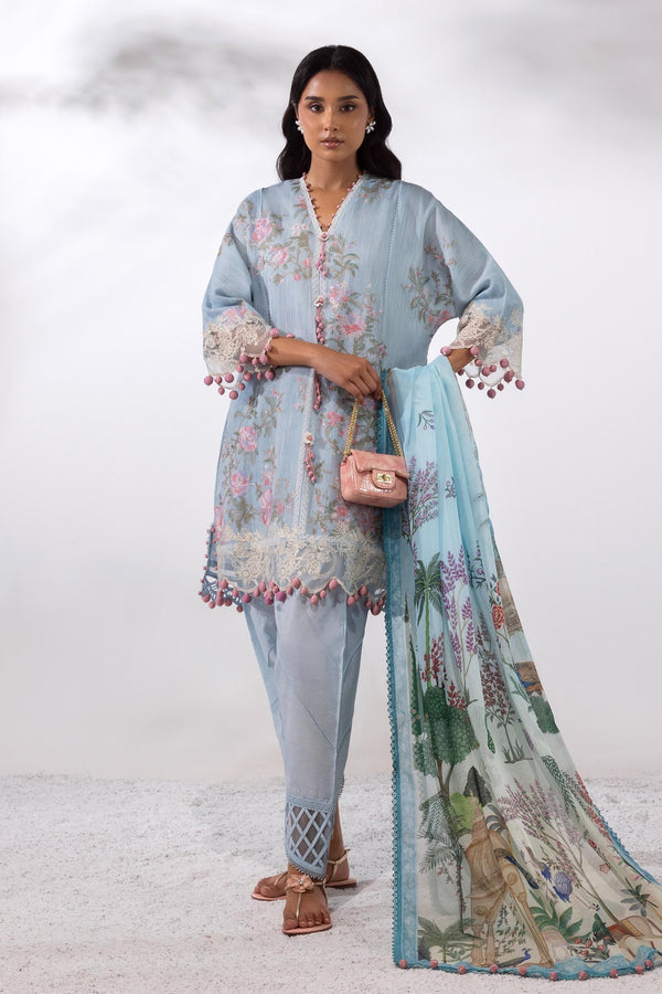 Unstitched Lawn 3 Piece Suit (M252-013A-CL)