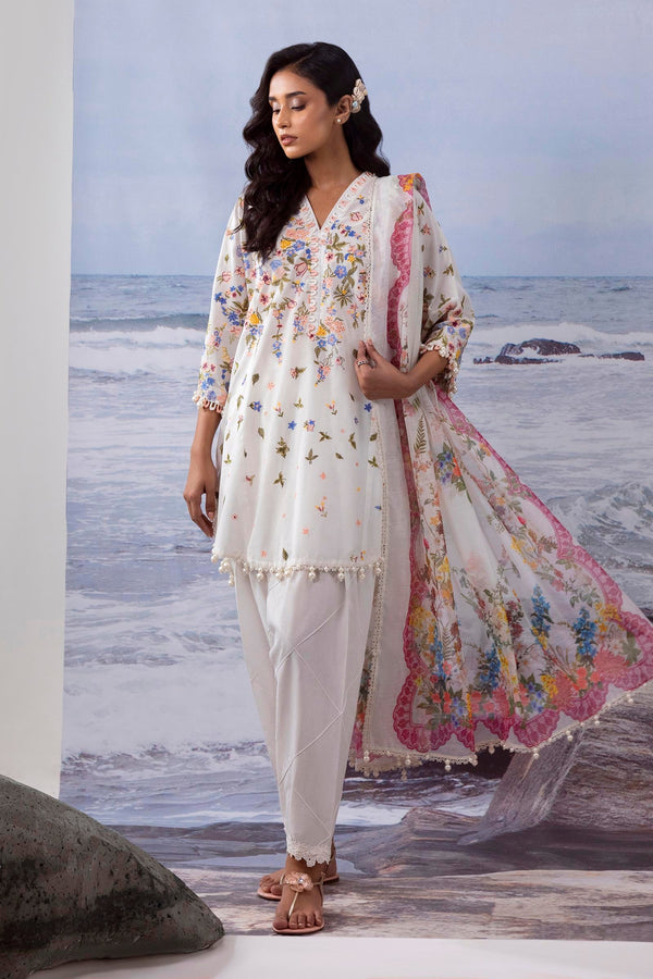 Unstitched Woven net 3 Piece Suit (M252-015A-CV)
