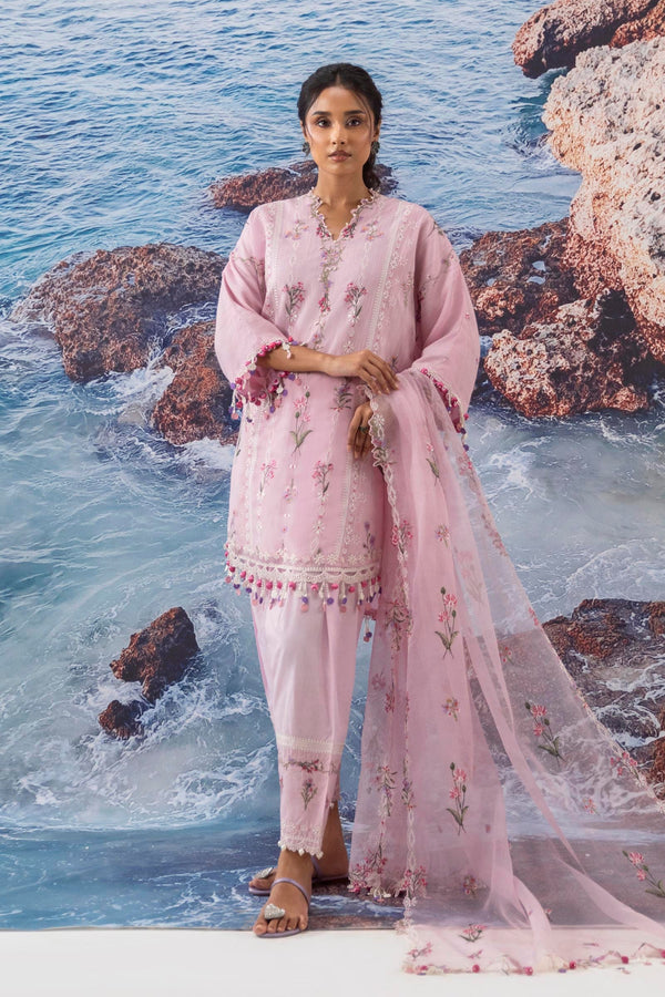Unstitched Woven net 3 Piece Suit (M252-016B-CT)