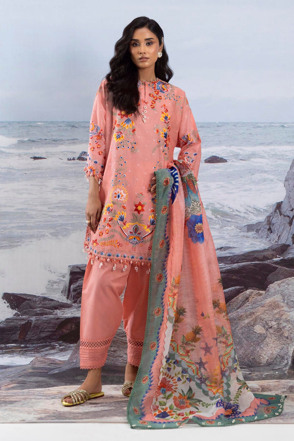 Unstitched Lawn 3 Piece Suit (M252-018B-CV)