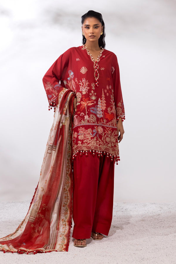 Unstitched Lawn 3 Piece Suit (M252-020B-CV)