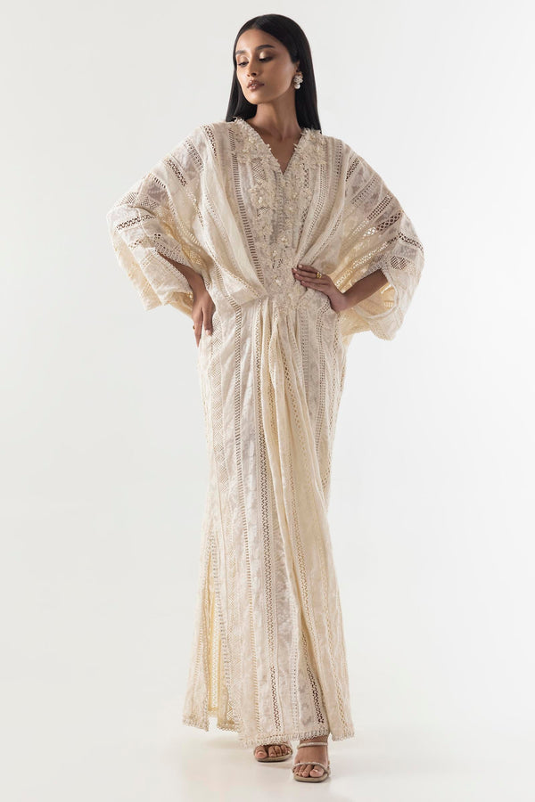 Stitched Embroidered Kaftan + Bottom (SC25EXE106P2T)