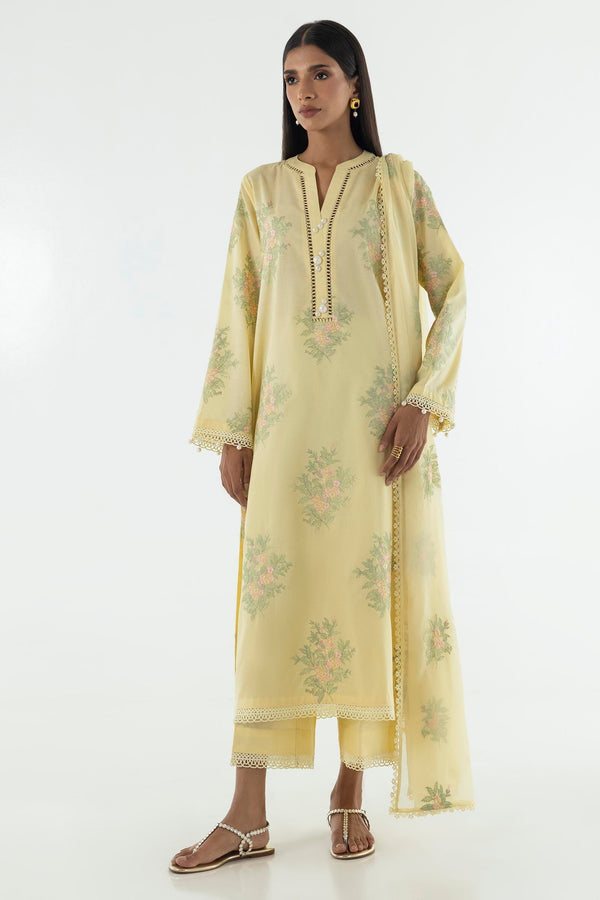 Stitched Lawn Embroidered Shirt + Culotte (SC25SGE248P2T)