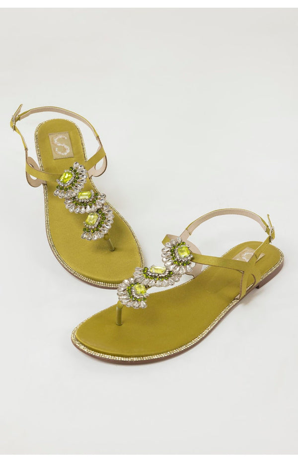 Flaxen Sparkle Slingback Flats (SC25SH-FSD-097)