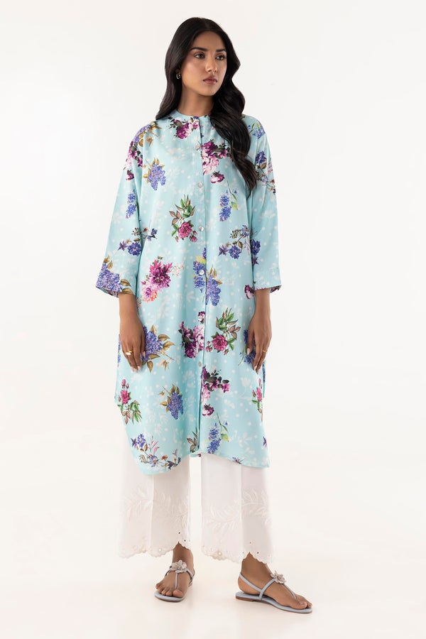 Stitched Linen Printed Shirt (SS25BSP105)