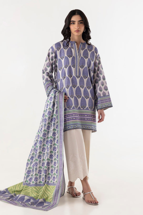 Stitched Multi Printed Shirt + Dupatta (SS25BSP131P2D)