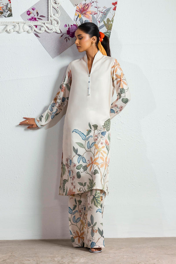 Stitched Blended Jacquard Shirt + Culotte (SS25BSP148P2T)