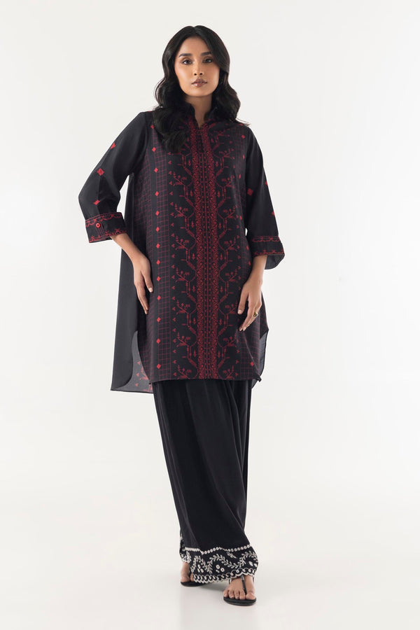 Stitched Black Printed Shirt (SS25BSP304)