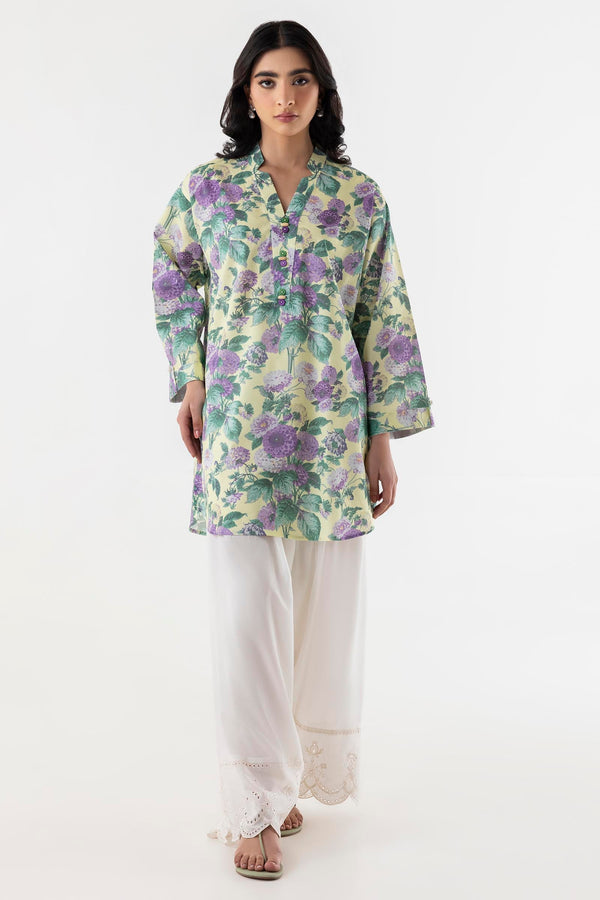 Stitched Floral Printed Lawn Shirt + Bottom (SS25BSP314)