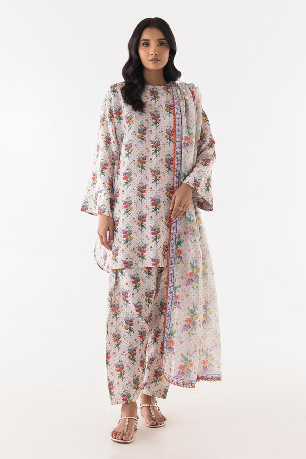 Stitched Beige Basic Shirt + Shalwar (SS25BSP333P2T)