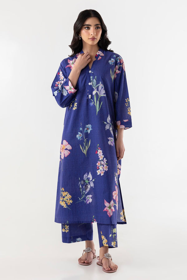 Stitched Printed Lawn Shirt + Culotte (SS25BSP337P2T)