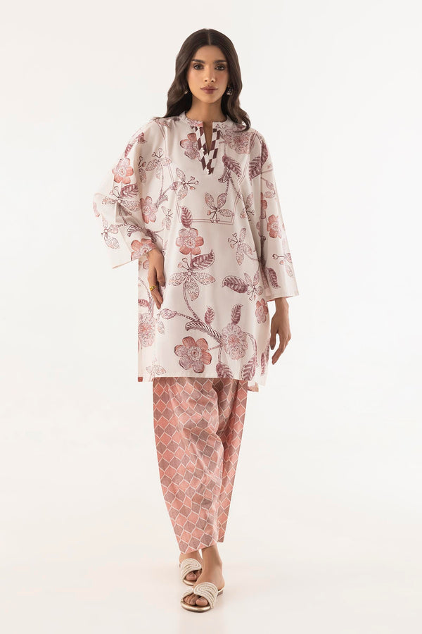 Stitched Printed Lawn Shirt + Bottom (SS25BSP343P2T)