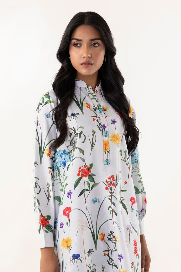 Stitched Floral Printed Cambric Shirt + Bottom (SS25BSP522P2T)