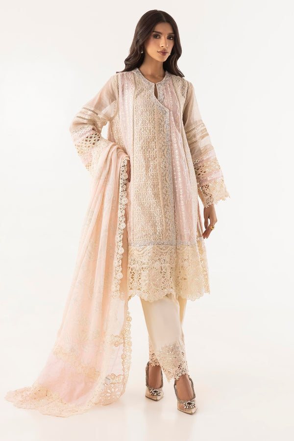 Stitched Embroidered Cotton Shirt + Shalwar + Dupatta (SS25EXE112P3)