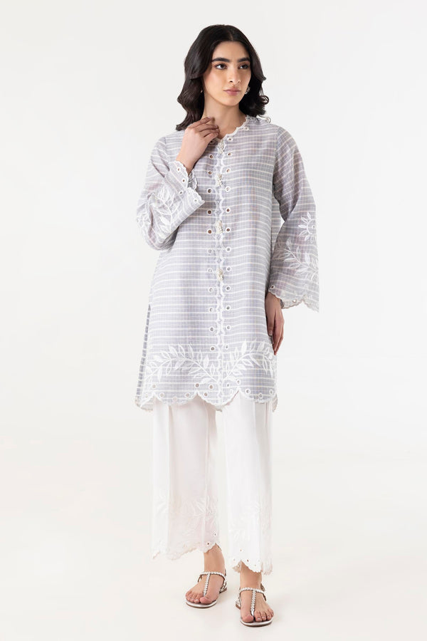 Stitched Chambrey Embroidered Shirt (SS25SGE315)