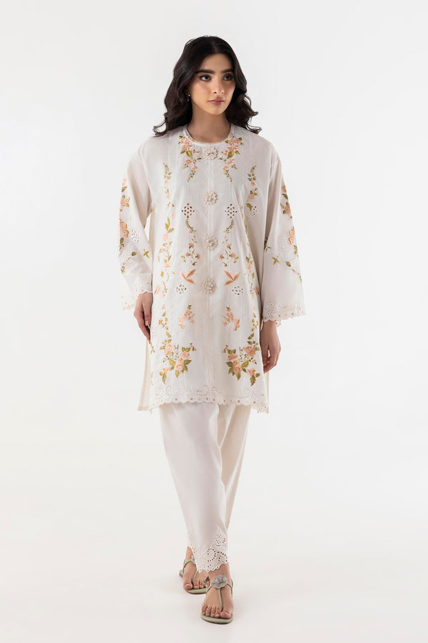 Stitched Lawn Embroidered Boxy Shirt (SS25SGE316)
