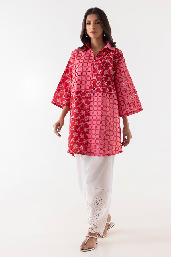 Stitched Two Tone Lawn Embroidered Shirt (SS25SGE318)
