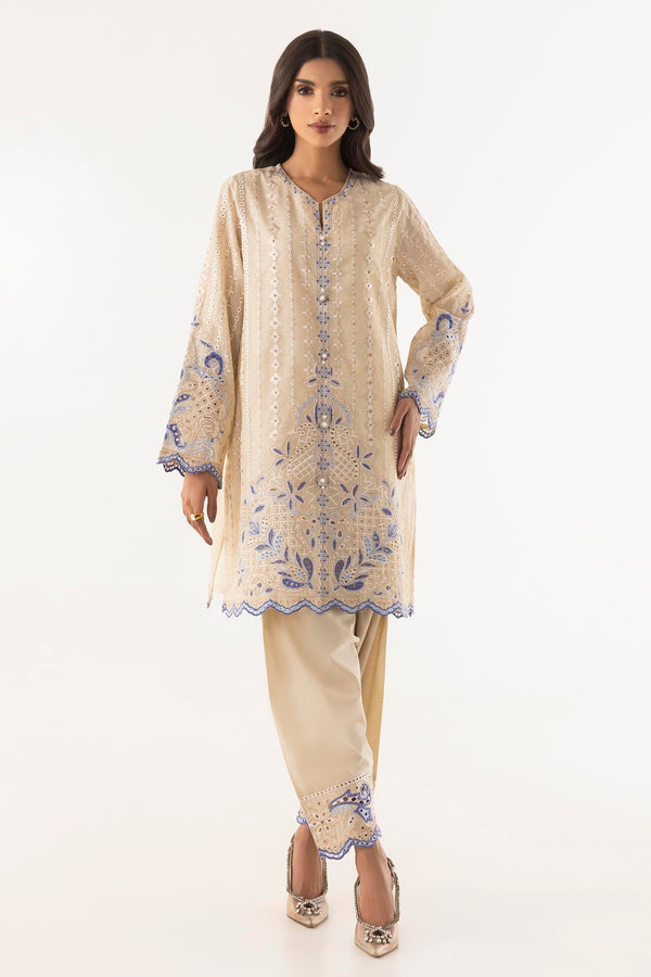 Stitched Embroidered Yarn Shirt + Shalwar (SS25SGE328P2T)