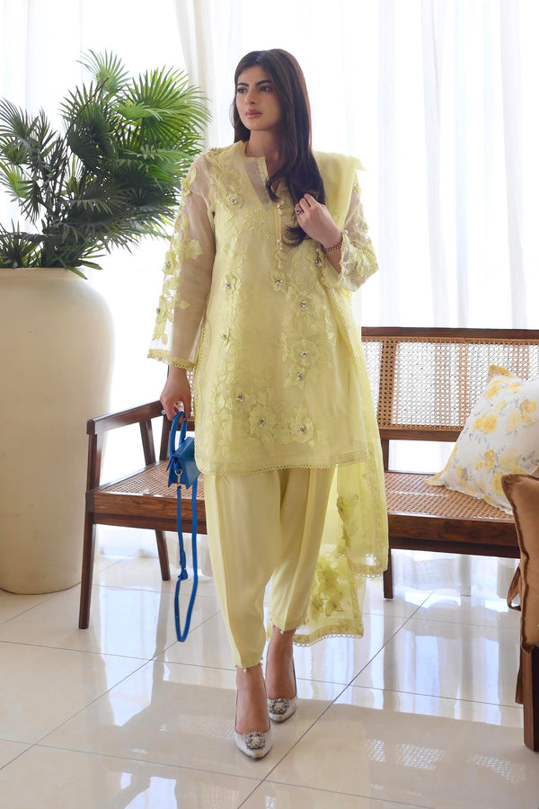Stitched Embroidered Cotton Shirt + Shalwar + Dupatta (SS25SGE348P3)