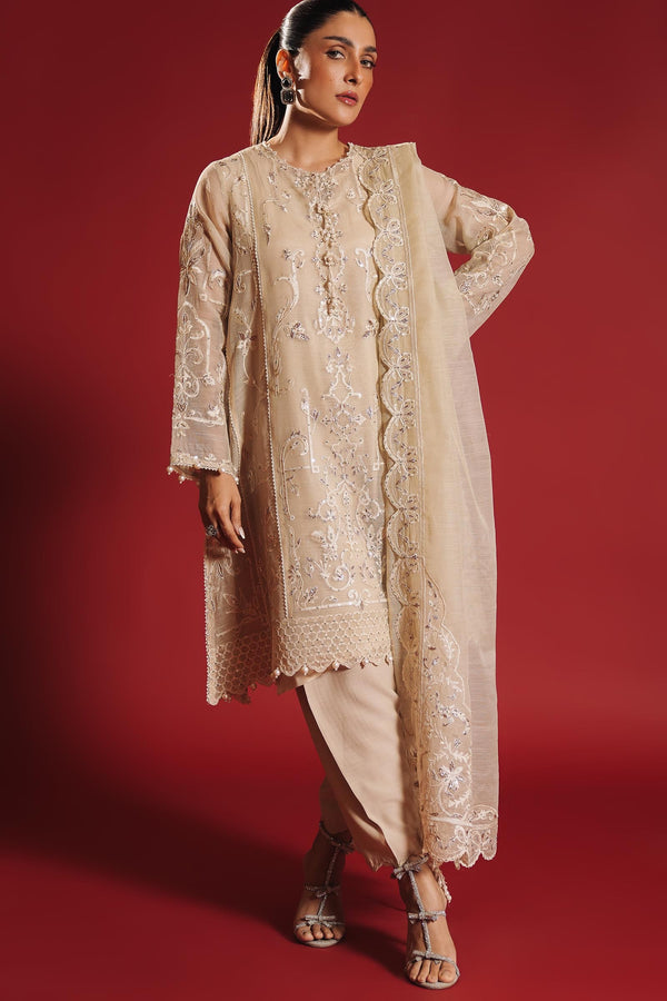 Stitched Embroidered Cotton Shirt (SS25SGE359)