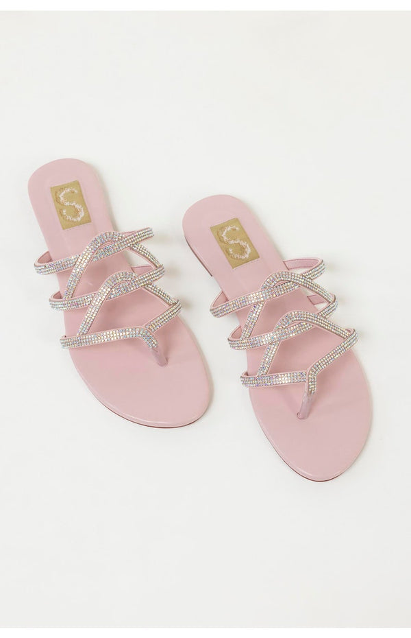 Lilac Diamante Flats (SS25SH-FS-038)