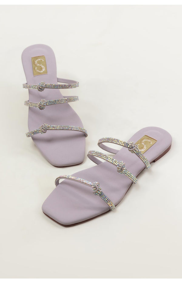 Lilac Embellished Flats (SS25SH-FS-044)