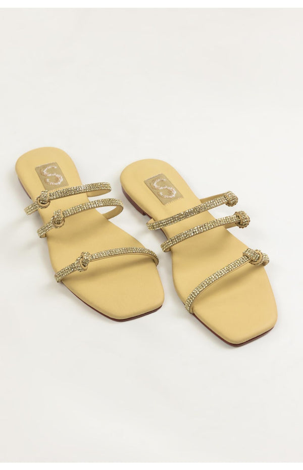 Yellow Embellished Flats (SS25SH-FS-045)