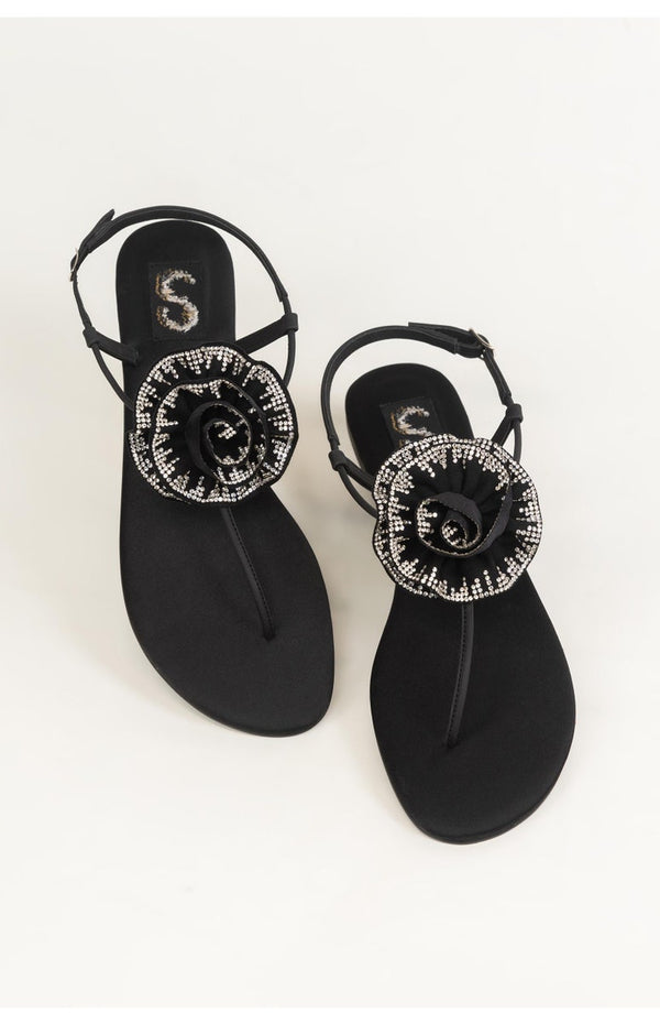Black Floral Slingback (SS25SH-FSD-009)
